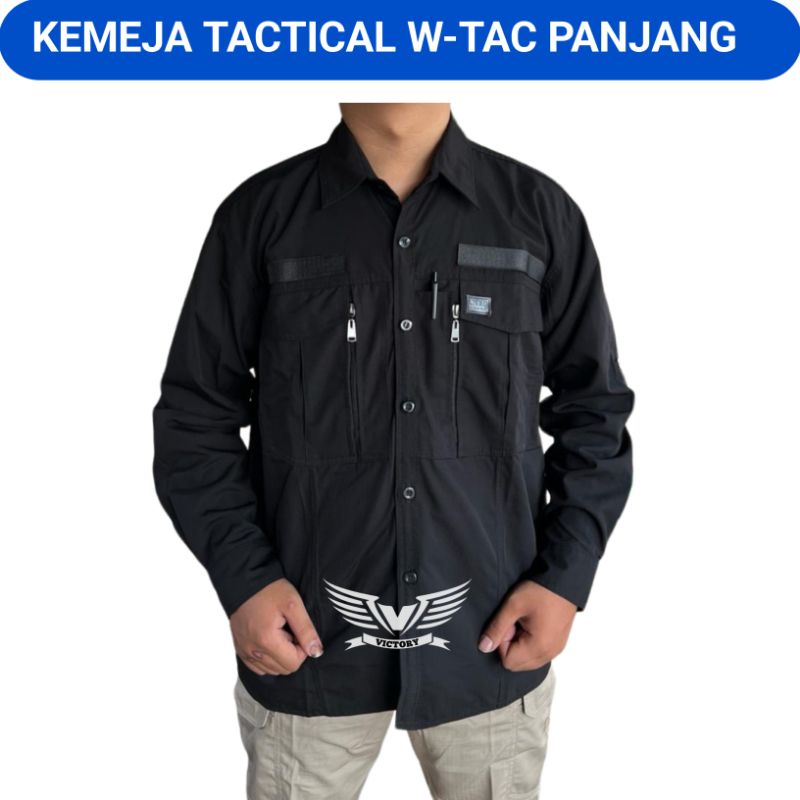 BAJU TACTICAL LAPANGAN PDL W-TAC LENGAN PANJANG - KEMEJA TACTICAL LAPANGAN