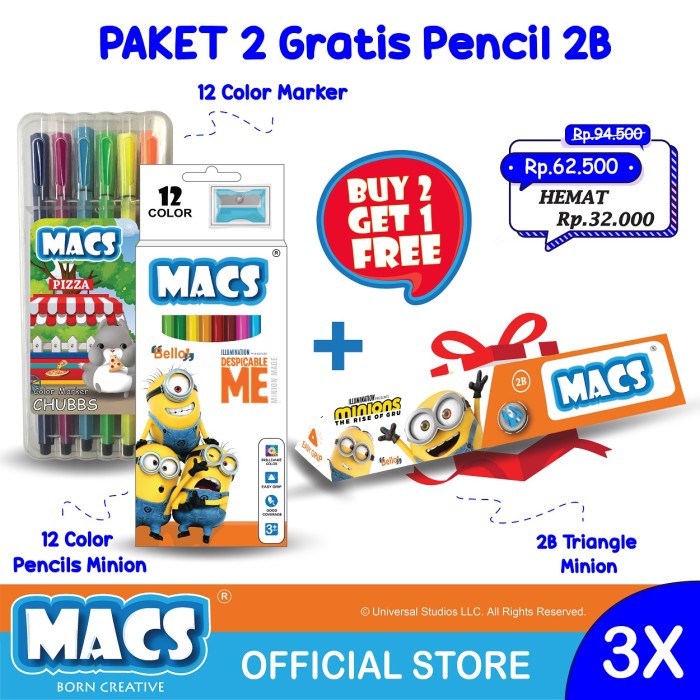 

Terlaris Paket 2 Gratis Pencil 2B (Buy 2 Get 1 Free)