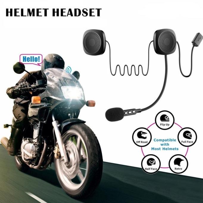 Headset Bluetooth Helm Motor T2 - Bluetooth 5.0 Motorcycle Helmet