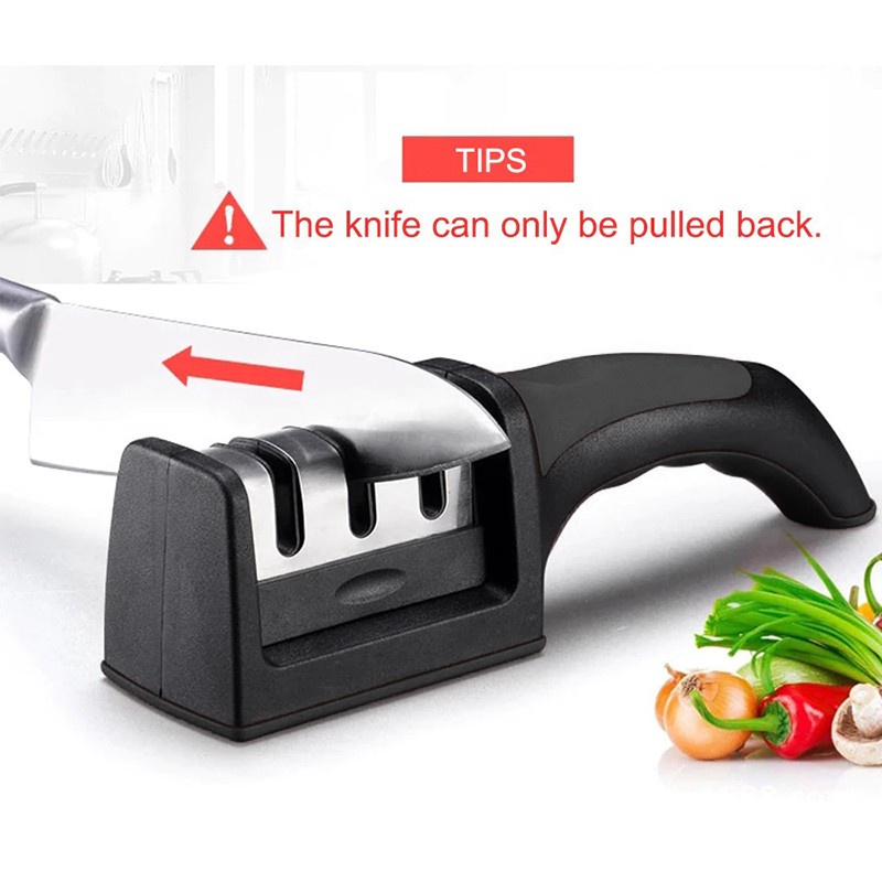 Alat Pengasah Pisau Dapur Multifungsi M-598 Kitchen Knife Sharpener