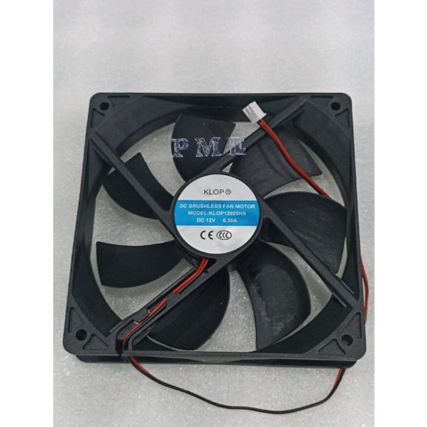 FAN DC 12CMX12CM 12V 0.30A KLOP ADA+SOCKET