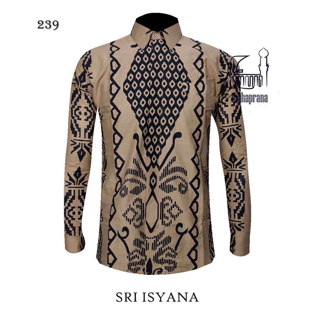 BATIK MAHAPRANA Motif SRI ISYANA Atasan Kemeja Batik Pria Lengan Panjang Full Furing MHP-239