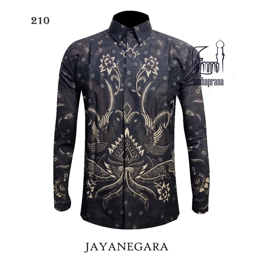 BATIK MAHAPRANA Motif JAYANEGARA Atasan Kemeja Batik Pria Lengan Panjang Full Furing MHP-210