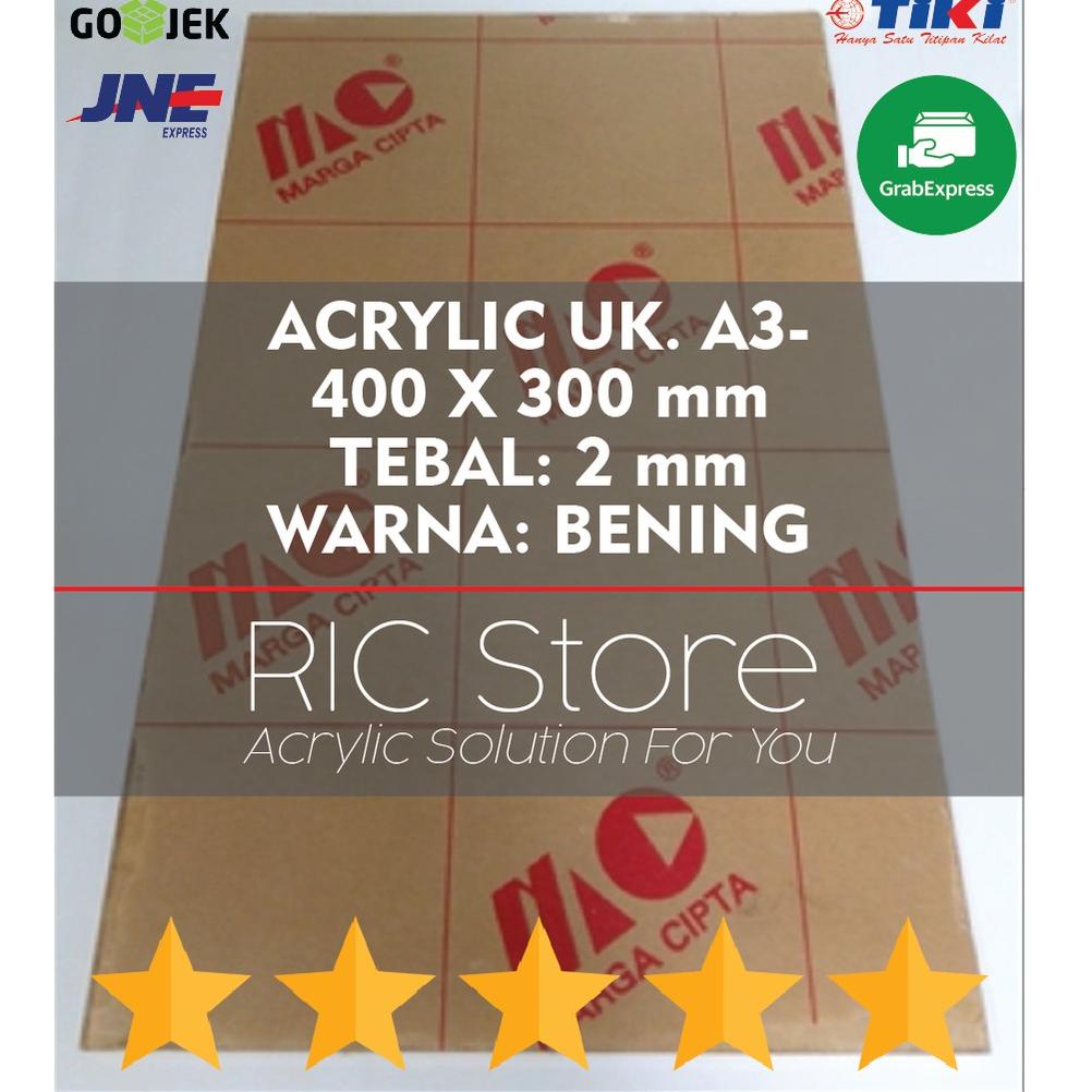 

[PRODUK-MDWZZ69] Acrylic / Akrilik Lembaran Uk. A3 - 40X30 Tebal 2mm BENING 33