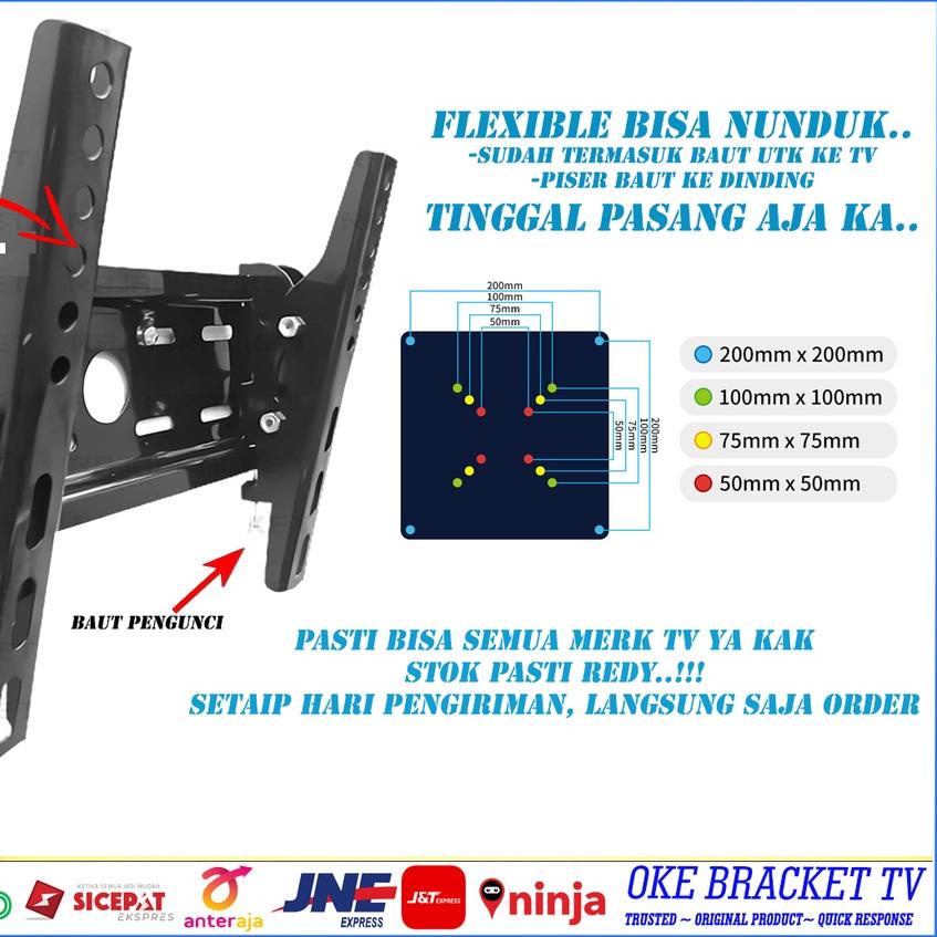 Sale⭐Bracket tv Samsung TCL Cooca LG Sony Sharp 14 22 24 29 32 39 40 42 inch