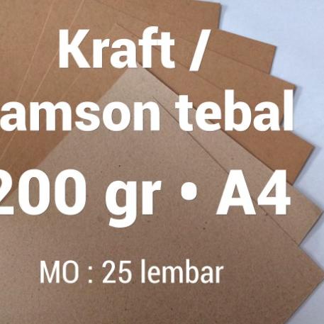 

Discount | KI3 | KRAFT 200 GSM A4 | PAKET 25 LEMBAR