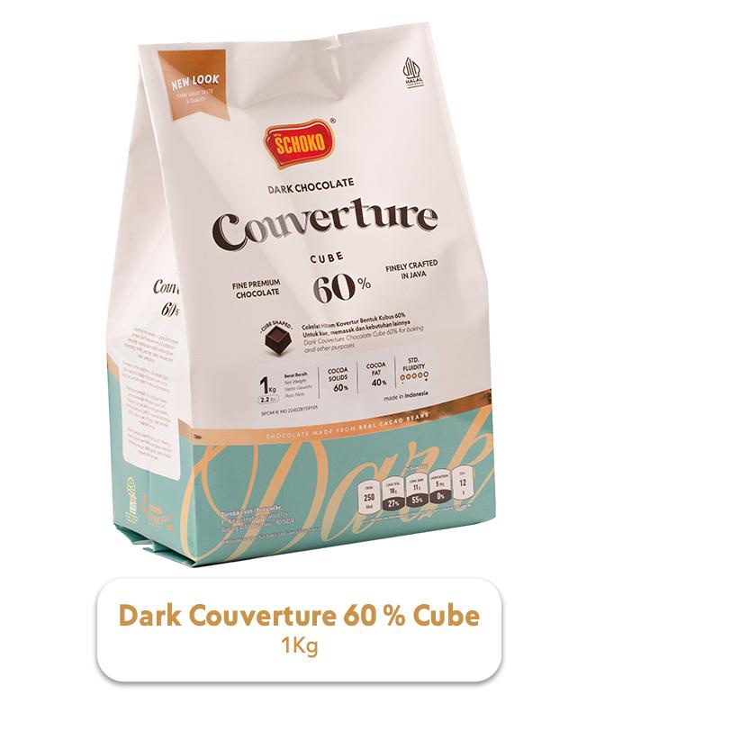 

Sale | HJ6 | SCHOKO Dark 60% Couverture Cube - 1 Kg / Coklat Kovertur Bentuk Dadu