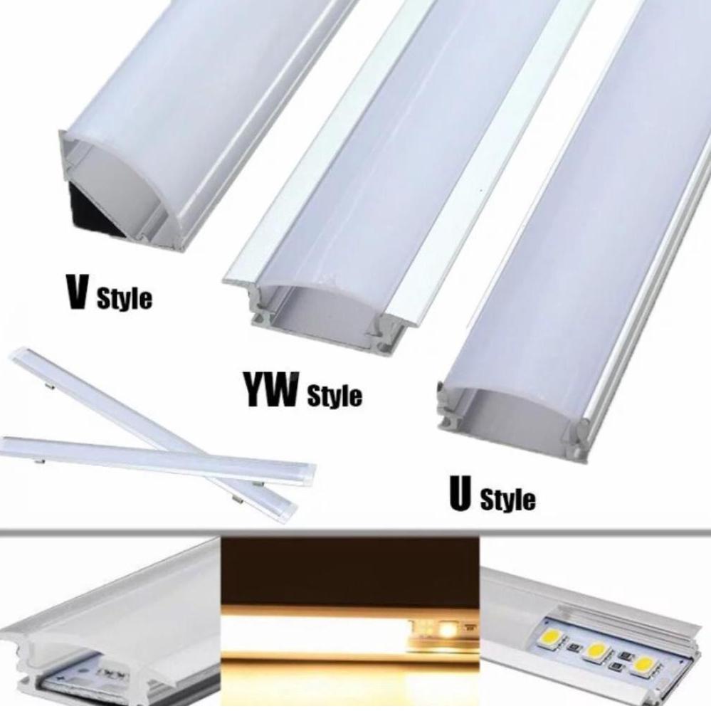 [KODE 0I8DO] Housing led strip alumunium 1 Meter Housing led strip alumunium 1M