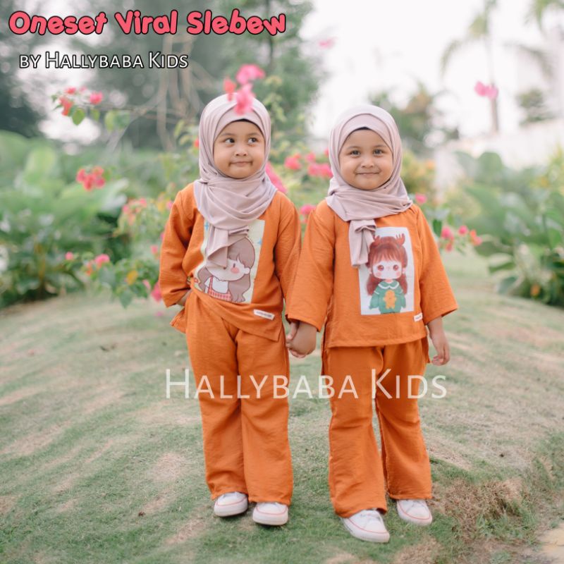 Hallybaba Kids - Setelan Anak (1-5th) Slebew Cringkle Set