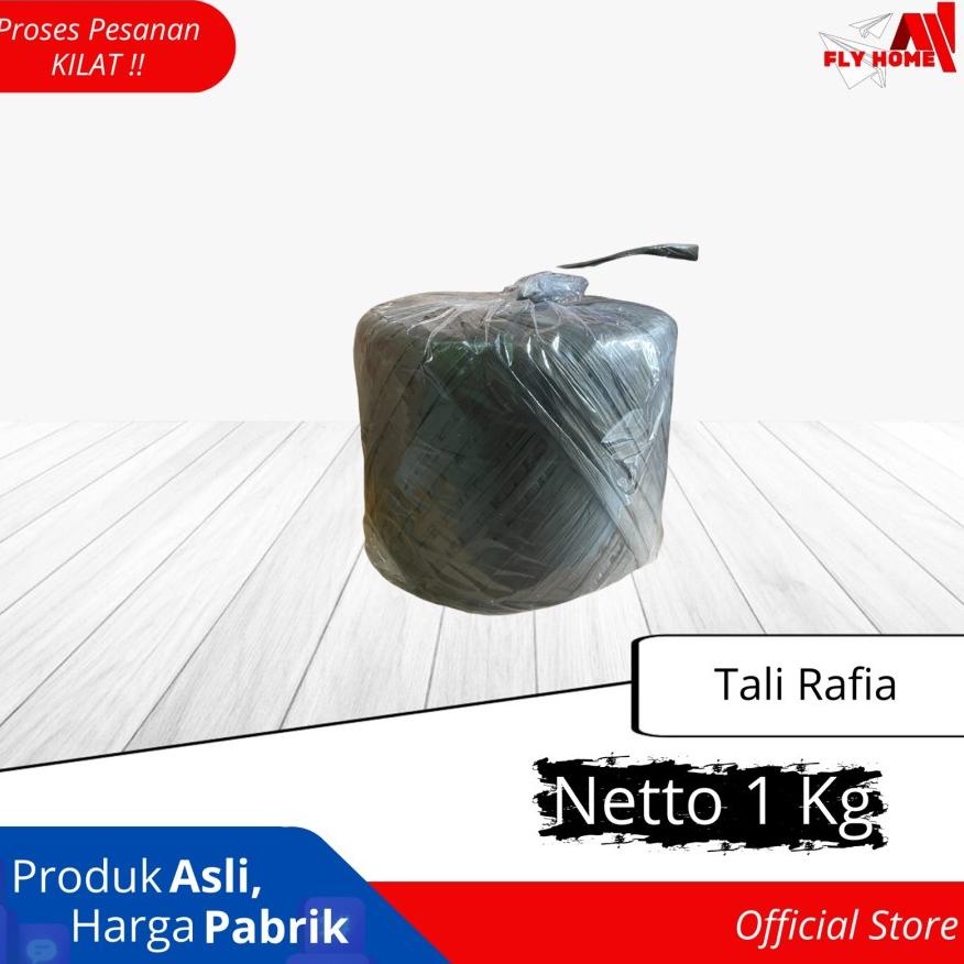 

[COD] O084O084 FLY HOME Tali Rafia Roll 1 KG | Rapia Tali Plastik Hitam tm8sp