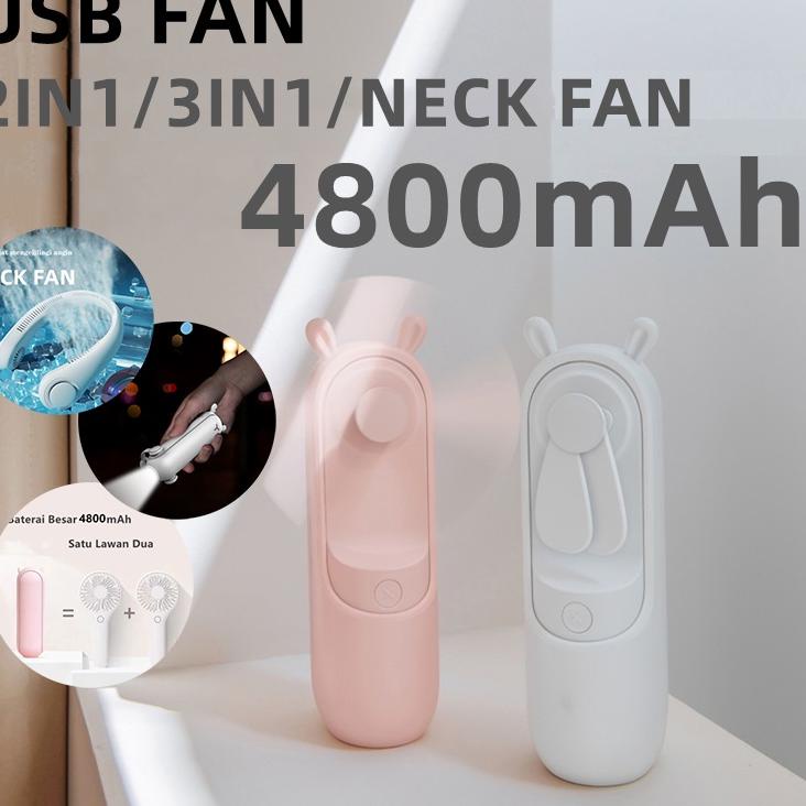 Terbaru USB Kipas angin mini isi ulang/portabel/Neck Kipas Angin Leher portable 2IN1/3IN1 Kipas USB 