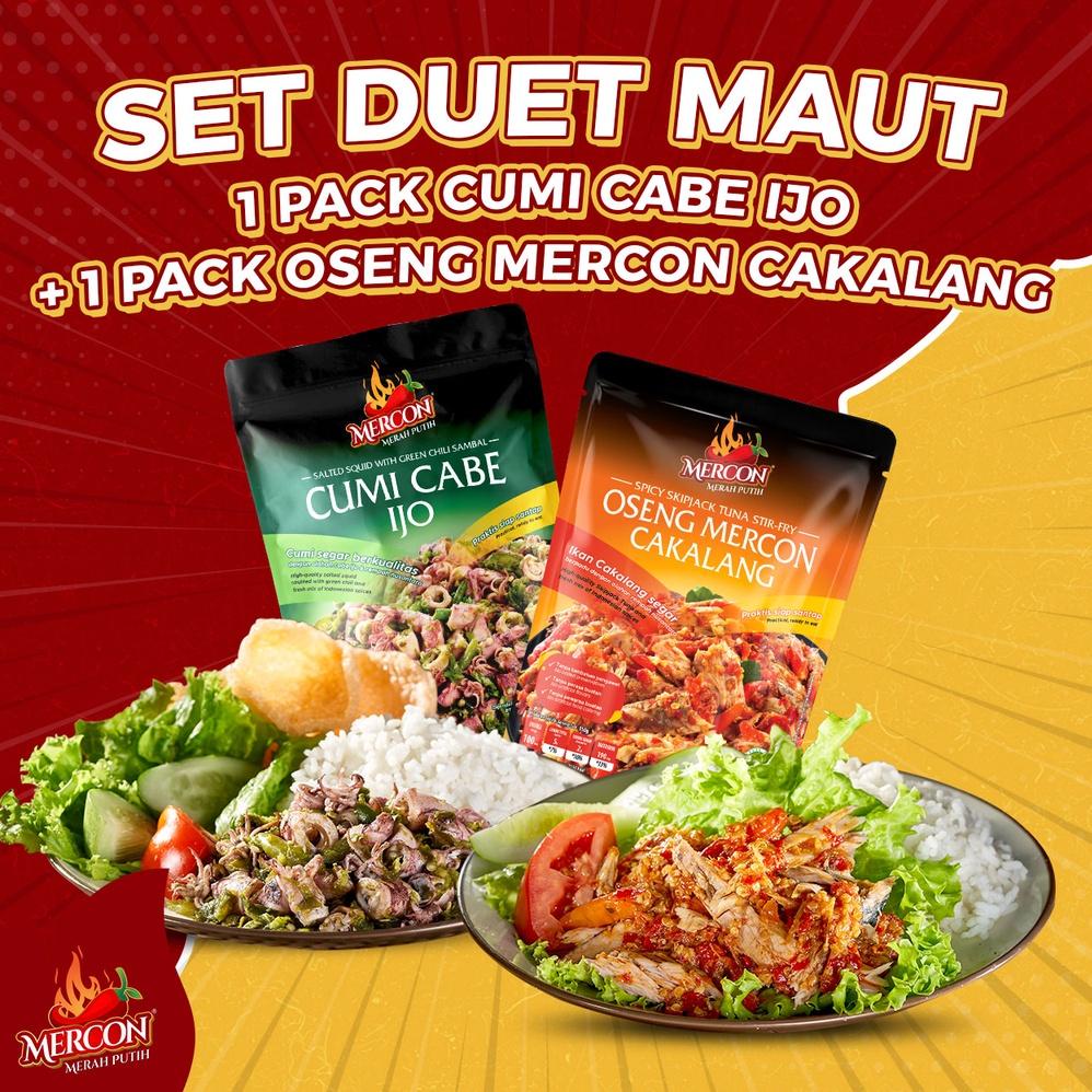

>V44859) Mercon Merah Putih - Set Duet Maut || Oseng Mercon Cakalang + Cumi Cabe Ijo
