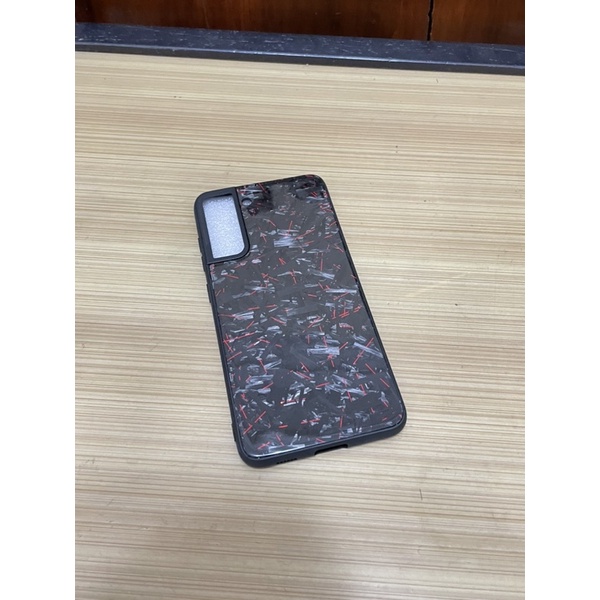 Case Samsung S21FE Red Metallic Forged Carbon