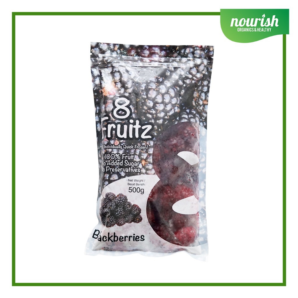 

8 Fruitz IQF Blackberries Frozen / Blackberry 500 gr-JktBar