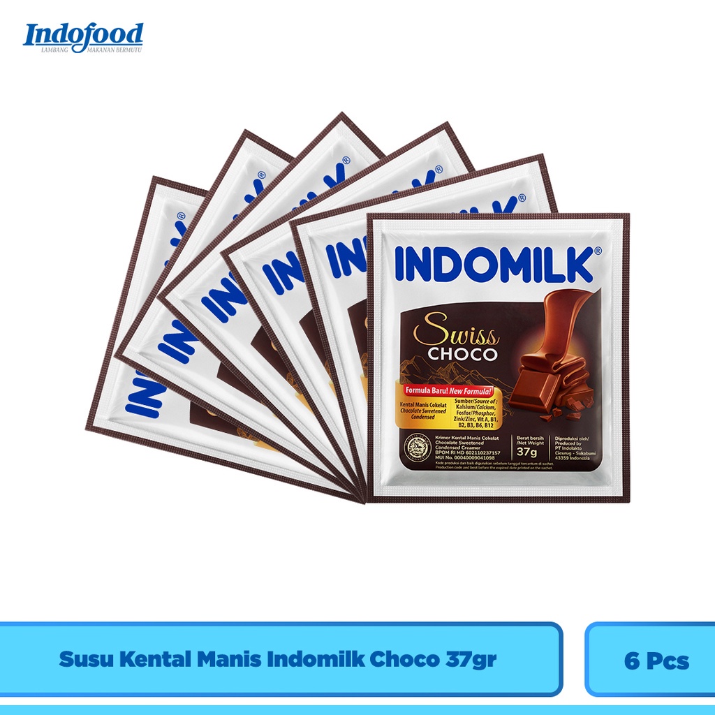 

6pcs - Susu Kental Manis Indomilk Choco 37gr