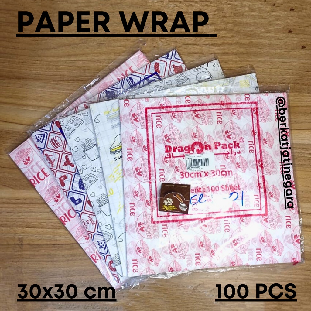 PAPER WRAP 25x27,5 CM / WAX PAPER / 100 PCS