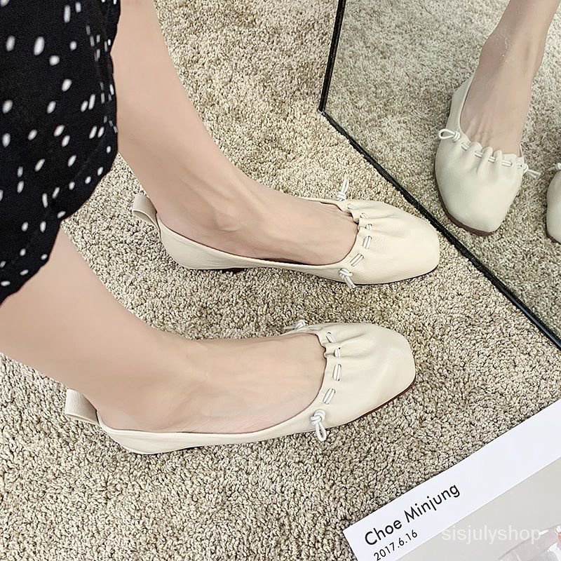 [✅BISA COD] #Sisjuly# Sandal wanita / sepatu wanita ukuran besar bagian bawah datar baru mulut dangk