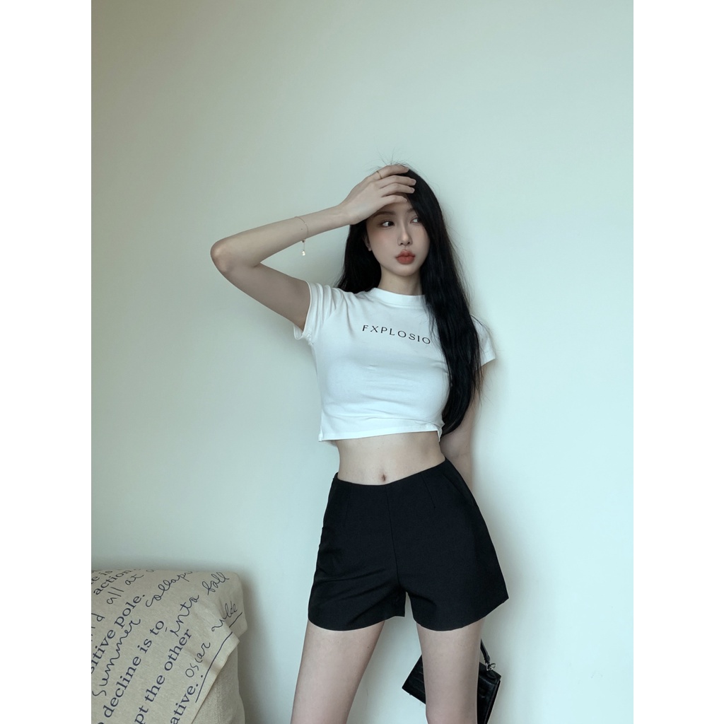 ▣celana wanita import black high waist casual shorts women s summer 2023 new hot girl hot pants serbaguna kecil lurus lebar kaki celana celana wanita celana highwaist