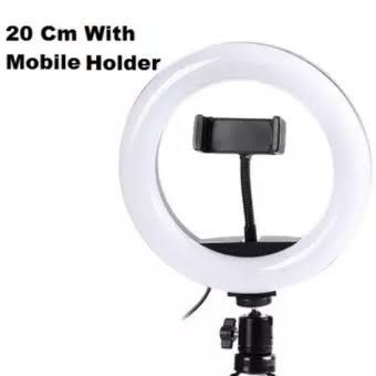 Lampu Ring Light  Selfie 20cm LED For Photography Ring Selfie zoom ada remot canggih lentur H3E3 untuk laptop japit flash live gantung otomatis 360 profesional dinding capit warna warni watt besar rias untuk konten wall motor