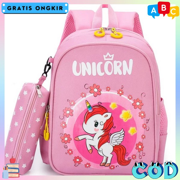 Rensel Karakter Murah Branded Backpack Sekolah Back Pack Sokolah Anak Paud Tk Sd Kekinian Backpack S