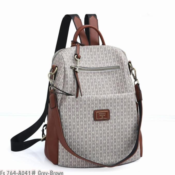 TAS RANSEL IMPORT FOSSIL BACKPACK NEW MOTIF
