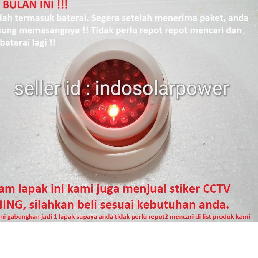 Terbaru ✔️ Kamera CCTV dummy camera palsu fake replika dome kedip merah 20 LED menakuti maling pencu