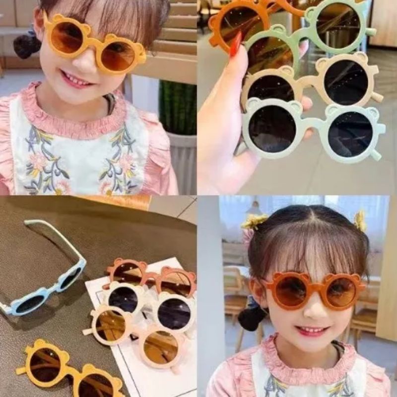 [CTK] PROMO AKSESORIS KACAMATA HITAM FASHION KACAMATA GAYA TRENDY KACAMATA FRAME BERUANG BEAR UNISEX UNTUK BAYI USIA 0-8 Tahun KACAMATA ANAK KACAMATA BAYI SUNGLASSES BABY