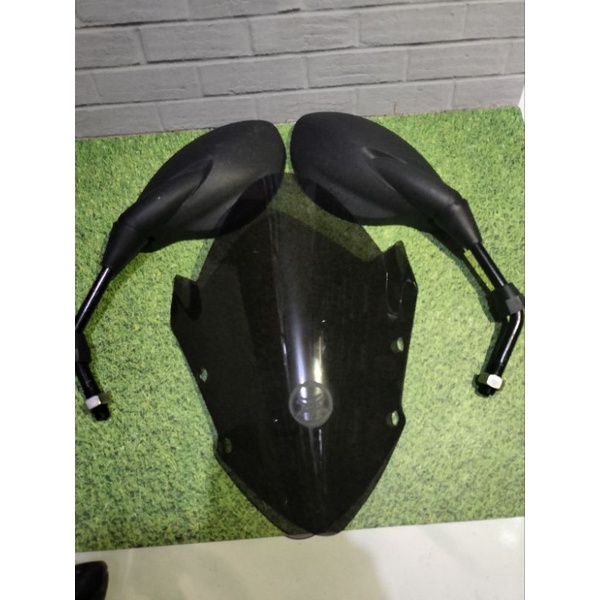 Visor Vixion Old Nvl Plus Spion X1 Import Sepasang Kualitas Terbaik