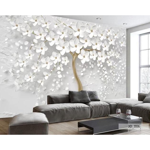 Wallpaper 3D Custom Murah - Wallpaper Custom 3D Bunga