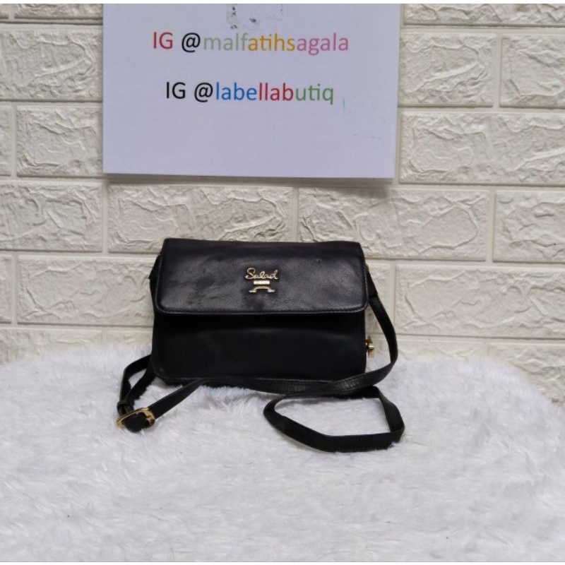 Sling Bag Salad Branded Preloved Second Kulit Tas Wanita