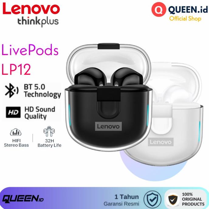 Terbaru Lenovo Lp12 True Wireless Earbuds Tws Headset Bluetooth Earphone Mini