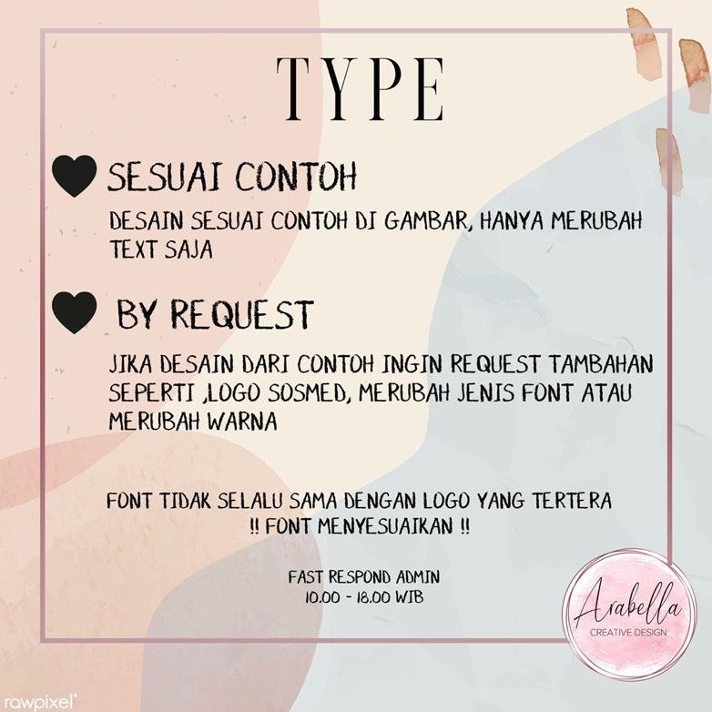 Promo - ARABELLA SIMPLE TYPE | JASA BUAT DESAIN LOGO OLSHOP .,