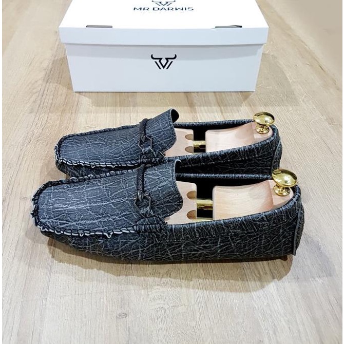 Terlaris Mr Darwis Sepatu Loafers Slip On Mocassin Pria Kulit Mr017 Original