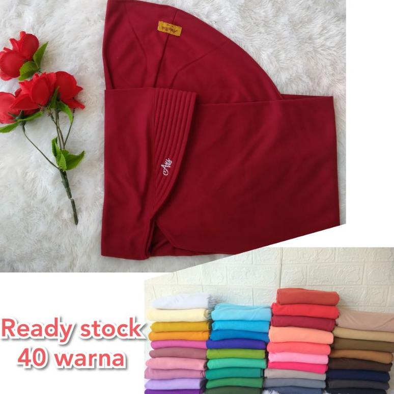 Recomend TER Jilbab Bahan Kaos Pet Antem Khadijah Polos Size XL Hijab Polos