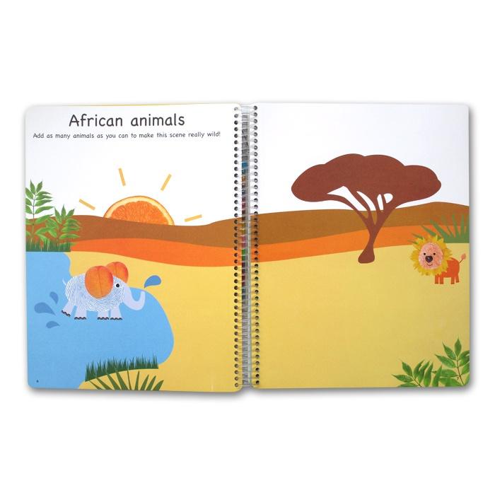 [Priddy Books] Priddy Books Alphaprints Create Your Own With 400 Sticker & Multicolor Crayon