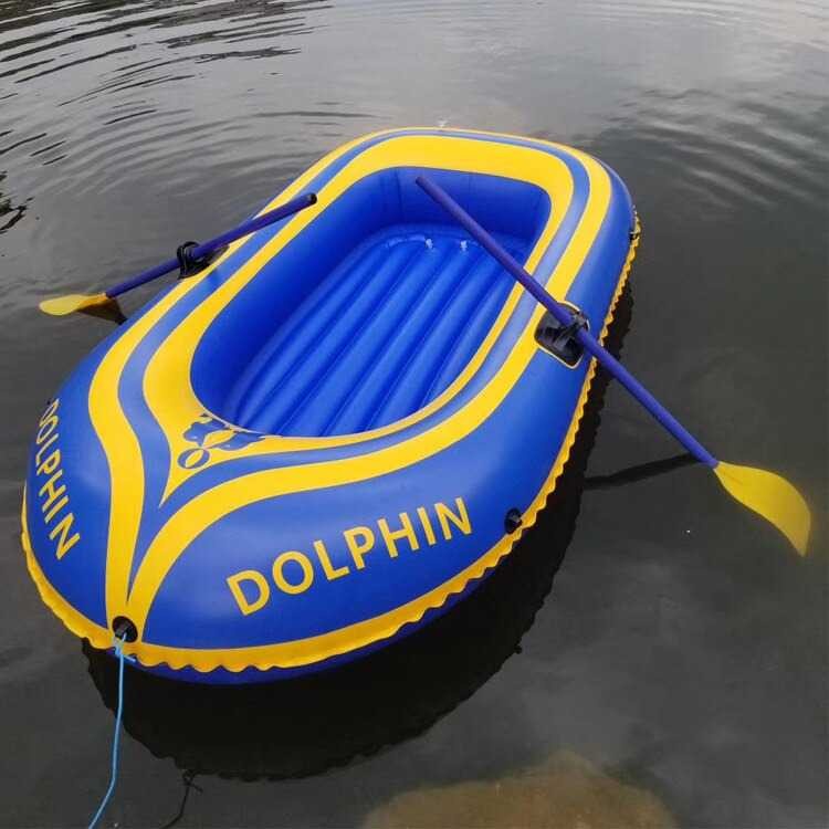 Gs8 Perahu Karet Inflatable Boat 2 Orang Ezwoo Xc713 - Blue Or-i