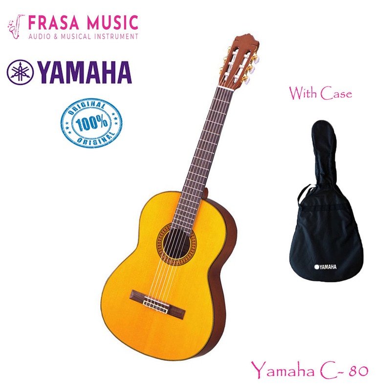 Gitar Yamaha C80 / C-80 / C 80 + Case Classical Guitar Original