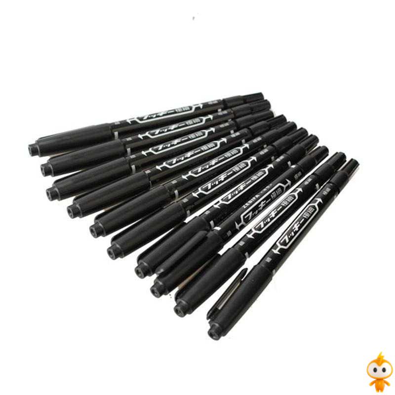 FLASHMART Spidol Permanen Serbaguna Dual Head Marker Waterproof 10 PCS - MO-120-MC