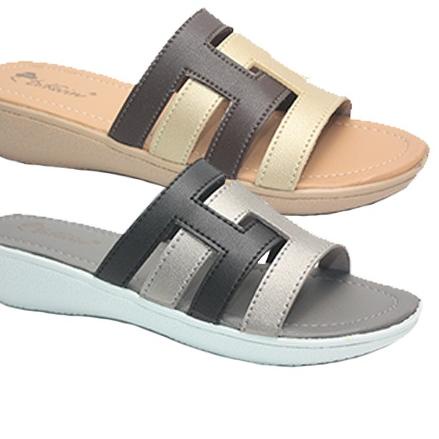 Original Dr. Kevin Sandal Wanita Hak rata treples Flat Sandals 571-080 buruan