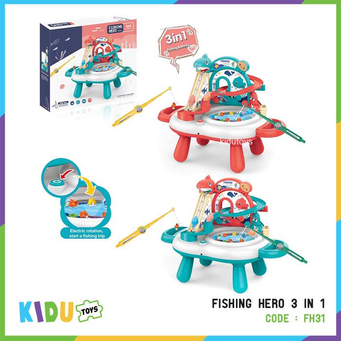 Mainan Anak Pancing Memancing Pancingan Ikan / Fishing Hero 3 in 1 Kid