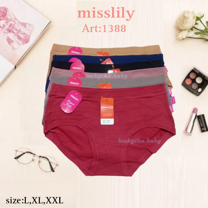 3pcs- CD misslily super soft wanita dewasa / CD wanita MISSLILY 1388/ celana dalam wanita MISSLILY,mislily,misslily