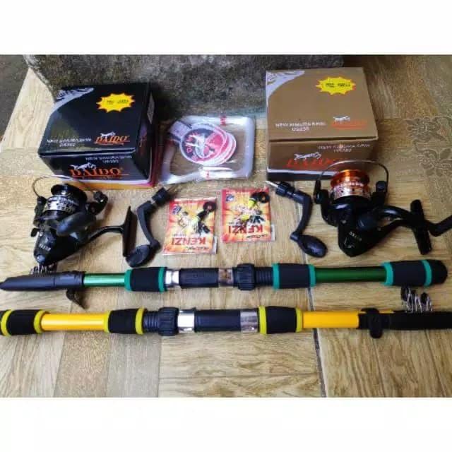 2 set pancing lengkap siap pakai reel daido