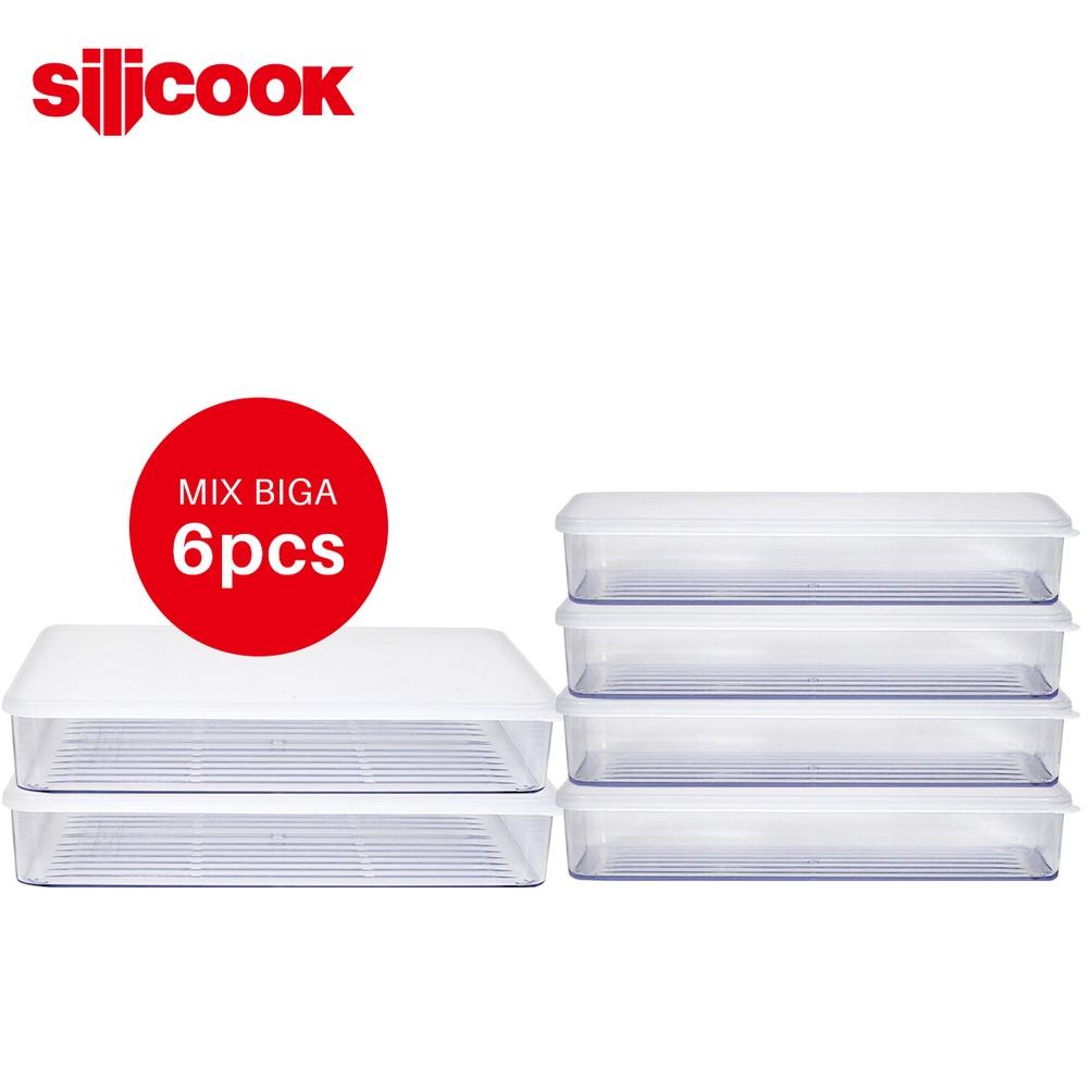 Silicook Mix Set Food Container Biga (2X1900Ml + 4X850Ml)