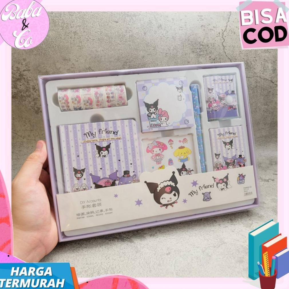 

Big Sale - JURNAL 7 IN 1 KUROMI MELODY DAN CINNAMOROLL PAKET BUKU HARIAN KUROMI ALAT TULIS SANRIO ESTETIK LETTERING BOOK LETTERING PEN BUKU LETTERING ATK BISA !