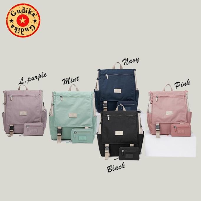 SALE Tas GUDIKA 5220 - Tas Ransel Laptop USB Set Dompet Wanita Pria Import Termurah