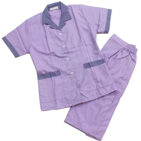 SANDRINA Kulot Seragam Suster Nanny Standard Celana Pendek - Baju Setelan Baby Sitter WARNA