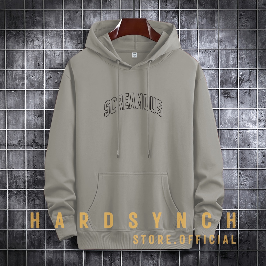 Sweater Hoodie Screamous Unisex ( Pria &amp; Wanita ) Premium Quality S-XXL Cotton Fleece / Sweater Korean Style / Sweater Hoodie / Sweater Polos / Sweater Wanita / Sweater Pria / Sweater Hoodie Distro Original / ( SCRMS 04 )