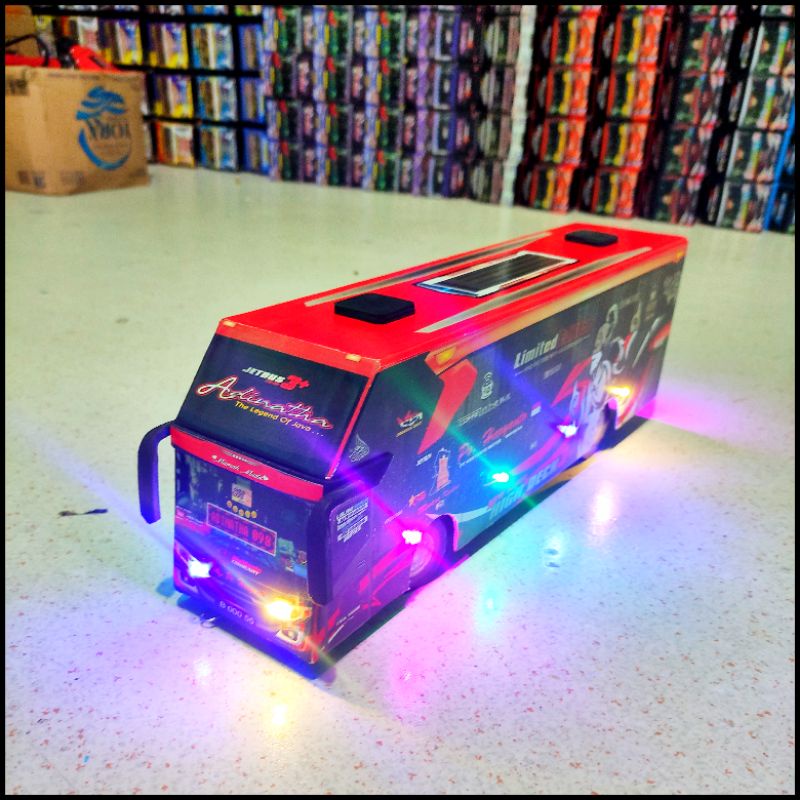 Miniatur Bus Telolet Basuri PO. Haryanto Full Lampu