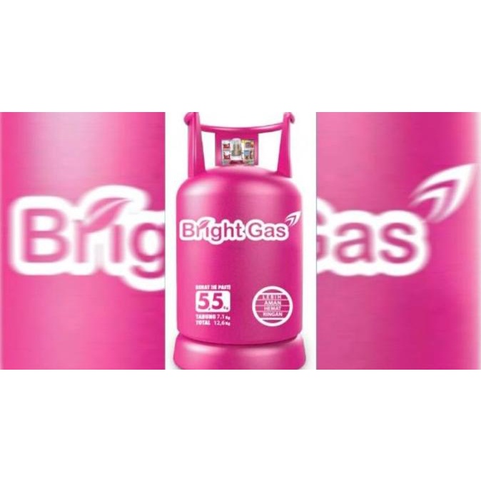 TABUNG GAS ELPIJI LPG 5,5KG - 5.5KG- 5KG PINK BRIGHT GAS(TABUNG + ISI)