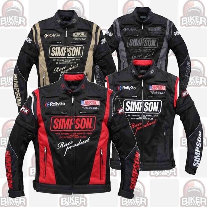 BRG BARU Jaket SIMPSON NSM Jacket Touring Biker Riding Protektor Motor Rider